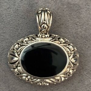 Elegant Black and Silver Pendant